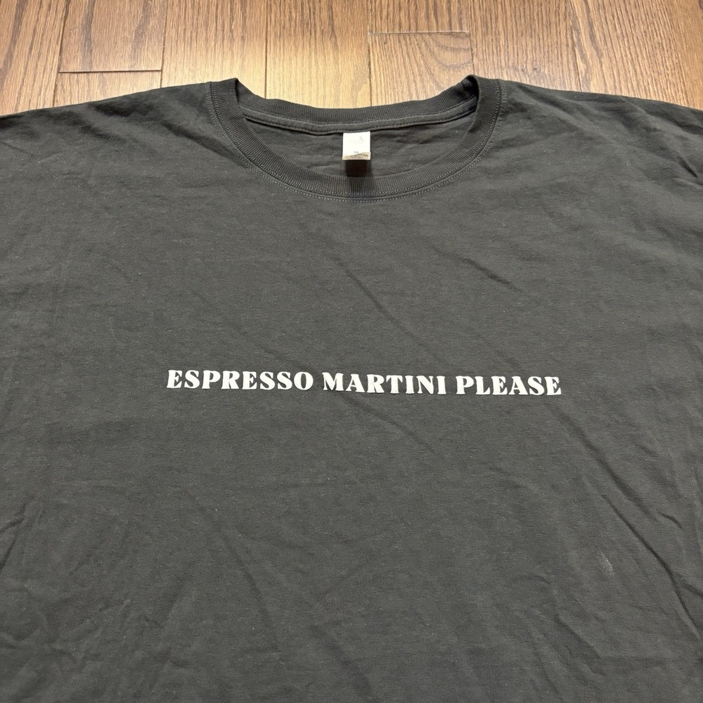 Espresso Martini Please T-shirt Funny Party Drinking Comedy Humor Tee Grey - XL - Picture 1 of 7